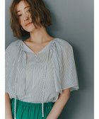 【イェッカ ヴェッカ/YECCA VECCA】のケープカラーギャザーブラウス 人気、トレンドファッション・服の通販 founy(ファニー) ファッション Fashion レディースファッション WOMEN トップス・カットソー Tops/Tshirt シャツ/ブラウス Shirts/Blouses S/S・春夏 Ss・Spring/Summer スリット Slit フェミニン Feminine ポケット Pocket リボン Ribbon 夏 Summer 春 Spring thumbnail Stripe|ID: prp329100004020344 ipo3291000000026659481