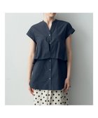 【イェッカ ヴェッカ/YECCA VECCA】のフリル切替スキッパーシャツ Navy|ID: prp329100004032425 ipo3291000000027016436