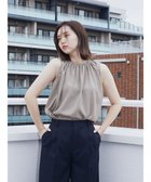 【イェッカ ヴェッカ/YECCA VECCA】のギャザーネックノースリーブブラウス 人気、トレンドファッション・服の通販 founy(ファニー) ファッション Fashion レディースファッション WOMEN トップス・カットソー Tops/Tshirt キャミソール / ノースリーブ No Sleeves シャツ/ブラウス Shirts/Blouses ロング / Tシャツ T-Shirts カットソー Cut and Sewn S/S・春夏 Ss・Spring/Summer カットソー Cut And Sew ギャザー Gather コンパクト Compact ブラウジング Browsing ボトム Bottom ビジネス 仕事 通勤 Business 夏 Summer 春 Spring thumbnail Gray Beige|ID: prp329100004032469 ipo3291000000026799015