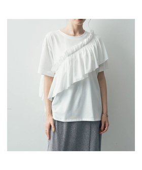 【イェッカ ヴェッカ/YECCA VECCA】のラッフルデザインドロストアシメTee 人気、トレンドファッション・服の通販 founy(ファニー) ファッション Fashion レディースファッション WOMEN トップス・カットソー Tops/Tshirt シャツ/ブラウス Shirts/Blouses ロング / Tシャツ T-Shirts カットソー Cut and Sewn S/S・春夏 Ss・Spring/Summer アシンメトリー Asymmetry カットソー Cut And Sew スリット Slit フェミニン Feminine ヘムライン Hemline ポケット Pocket 夏 Summer 春 Spring |ID:prp329100004033461