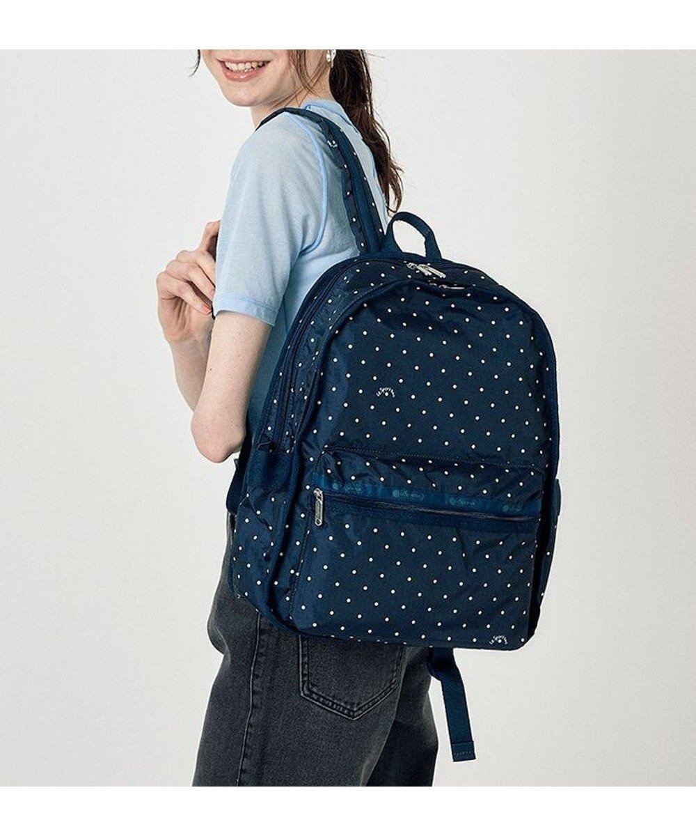 【レスポートサック/LeSportsac】のROUTE BACKPACK/ネイビープティドット 人気、トレンドファッション・服の通販 founy(ファニー) 　ファッション　Fashion　レディースファッション　WOMEN　バッグ　Bag　おすすめ　Recommend　クッション　Cushion　シンプル　Simple　ドット　Dot　ポケット　Pocket　リュック　Ruck Sack　ビジネス 仕事 通勤　Business　 other-1|ID: prp329100004033544 ipo3291000000026814610