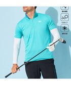 【23区 ゴルフ/23区GOLF / MEN】の【MEN】【接触冷感・UVケア・吸水速乾】ハーフジップ 無地ポロシャツ ブルー系|ID: prp329100004035724 ipo3291000000027412064