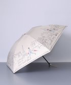 【アウロラ/AURORA】のBLAO (ブラオ) イラスト柄 晴雨兼用傘 (折り畳み・ミニ) ベージュ|ID: prp329100004035912 ipo3291000000026853308