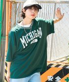 【ウィゴー/WEGO】の【ユニセックス着用ITEM/2点セットネックレス付き/MLサイズ展開】アクセ付きラインリブメッシュプルオーバー ダークグリーン|ID:prp329100004037956