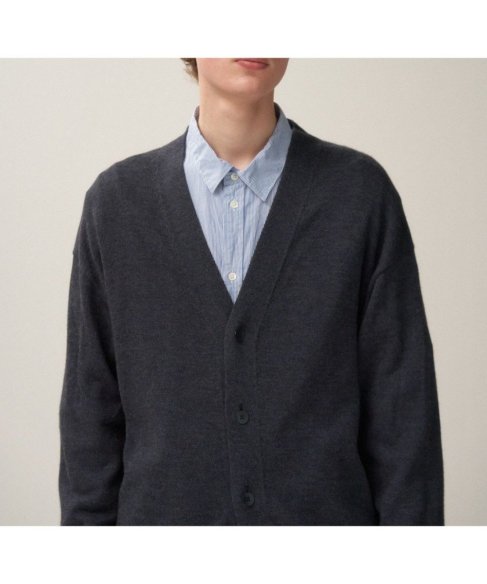 【エイトン/ATON】の【24/FW】WOOL WASHI オーバーサイズカーディガン - UNISEX インテリア・キッズ・メンズ・レディースファッション・服の通販 founy(ファニー) 　ファッション　Fashion　レディースファッション　WOMEN　トップス・カットソー　Tops/Tshirt　カーディガン　Cardigans　カーディガン　Cardigan　ユニセックス　Unisex　リネン　Linen　A/W・秋冬　Aw・Autumn/Winter・Fw・Fall-Winter　S/S・春夏　Ss・Spring/Summer　夏　Summer　NAVY|ID: prp329100004038643 ipo3291000000026910095