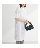 【グリーンパークス/Green Parks】の綿麻混スキッパーミニワンピース Stripe Ivory|ID:prp329100004039165