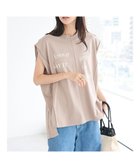 【クラフトスタンダードブティック/CRAFT STANDARD BOUTIQUE】のリメイクロゴノースリーブTee Pink Beige|ID: prp329100004042082 ipo3291000000027836946