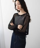 【ウィゴー/WEGO】のスパンコールメッシュニットカーデ ブラック|ID: prp329100004043319 ipo3291000000028129394