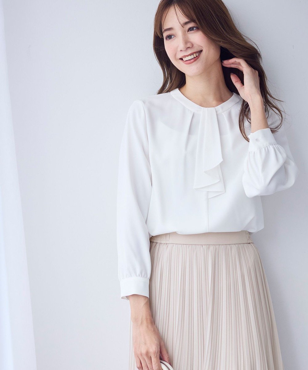 【エニィ スィス/any SiS】の【洗える】ボウタイ ブラウス インテリア・キッズ・メンズ・レディースファッション・服の通販 founy(ファニー) 　ファッション　Fashion　レディースファッション　Ladies' Fashion Online　トップス・カットソー　Tops/Tshirt　シャツ/ブラウス　Shirts/Blouses　インナー　Inner　クラシカル　Classical　ジャケット　Jacket　ジョーゼット　Georgette　セレモニー　Ceremony　エレガント 上品　Elegant　ビジネス 仕事 通勤　Business　夏　Summer　NEW・新作・新着・新入荷　New Arrivals　春　Spring　S/S・春夏　Ss・Spring/Summer　洗える　Washable　オフ|ID: prp329100004044957 ipo3291000000032676072