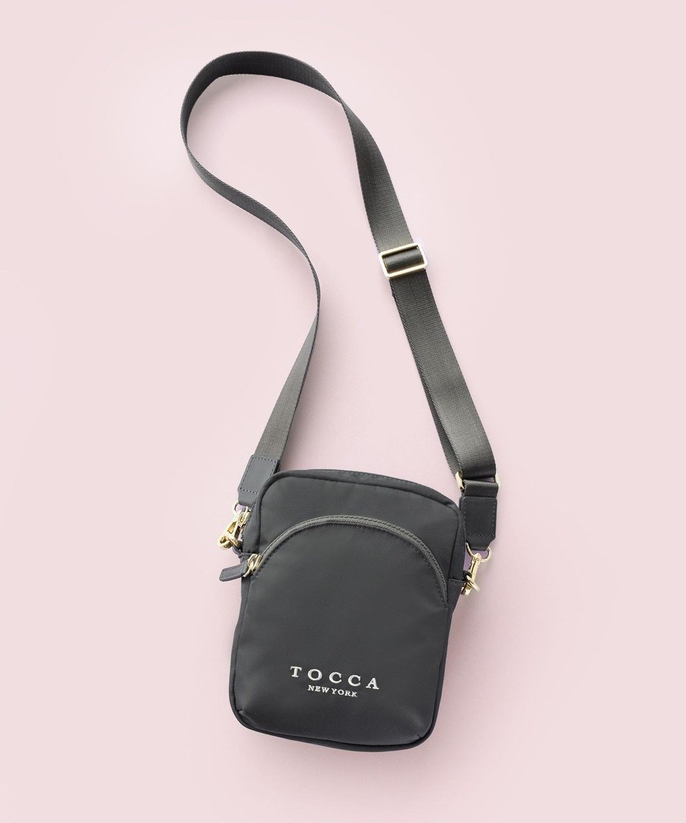【トッカ/TOCCA】の【WEB&一部店舗限定】【撥水・環境に優しい素材】COLLINA NYLON POCHETTE ポシェット インテリア・キッズ・メンズ・レディースファッション・服の通販 founy(ファニー) 　ファッション　Fashion　レディースファッション　Ladies' Fashion Online　クラウン　Crown　コンパクト　Compact　軽量　Lightweight　シューズ　Shoes　スポーツ　Sports　スマホ　Smartphone　スマート　Smart　手帳　Pocket Book　ハンカチ　Handkerchief　フロント　Front　ポケット　Pocket　ポシェット　Pochette　リュクス　Luxe　旅行　Travel　グレー系|ID: prp329100004047508 ipo3291000000032600401