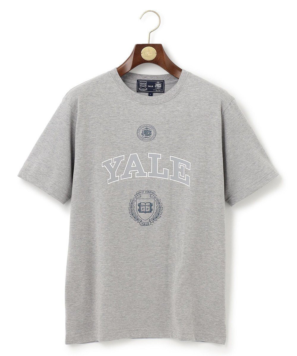 【ジェイ プレス/J.PRESS / MEN】の【J.PRESS×YALE】エンブレムTシャツ インテリア・キッズ・メンズ・レディースファッション・服の通販 founy(ファニー) 　ファッション　Fashion　メンズファッション　MEN　トップス・カットソー　Tops/Tshirt/Men　シャツ　Shirts　S/S・春夏　Ss・Spring/Summer　アイビー　Ivy　カットソー　Cut And Sew　コレクション　Collection　夏　Summer　春　Spring　ライトグレー系|ID: prp329100004049607 ipo3291000000027403700