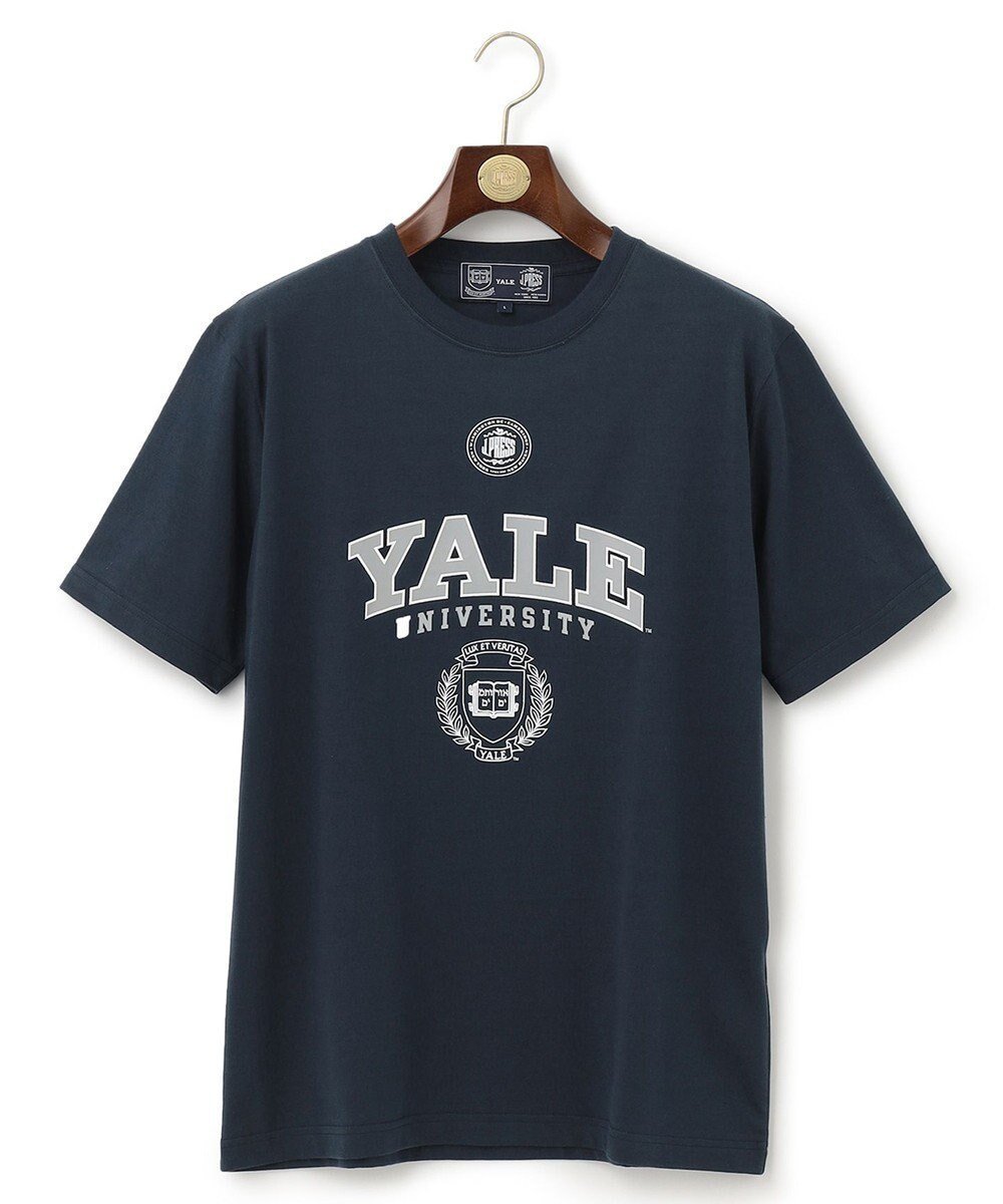 【ジェイ プレス/J.PRESS / MEN】の【J.PRESS×YALE】エンブレムTシャツ インテリア・キッズ・メンズ・レディースファッション・服の通販 founy(ファニー) 　ファッション　Fashion　メンズファッション　MEN　トップス・カットソー　Tops/Tshirt/Men　シャツ　Shirts　S/S・春夏　Ss・Spring/Summer　アイビー　Ivy　カットソー　Cut And Sew　コレクション　Collection　夏　Summer　春　Spring　ネイビー系|ID: prp329100004049607 ipo3291000000027403706