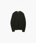 【エイトン/ATON】のROYAL WOOL CIRCULAR RIB ヘンリーネックセーター BLACK|ID: prp329100004049626 ipo3291000000027154539