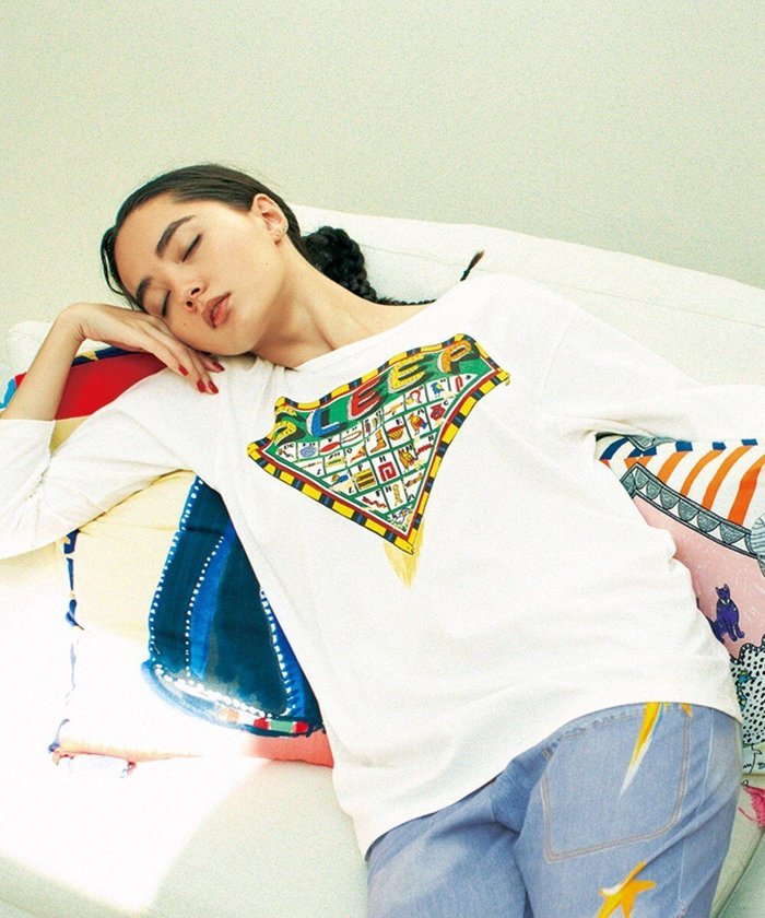 【ツモリチサト スリープ/tsumori chisato SLEEP】のツモリチサト トップス 長袖 ルームウエア レディース UTX564 /ワコール インテリア・キッズ・メンズ・レディースファッション・服の通販 founy(ファニー) https://founy.com/ ファッション Fashion レディースファッション WOMEN トップス・カットソー Tops/Tshirt S/S・春夏 Ss・Spring/Summer カラフル Colorful ハンド Hand パジャマ Pajamas プリント Print ロング Long 夏 Summer 旅行 Travel 春 Spring 長袖 Long Sleeve |ID: prp329100004050809 ipo3291000000027192884