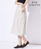 【ジェイ プレス/J.PRESS】の【WEB限定・洗える】ラインフラワープリント タック スカート アイボリー系|ID:prp329100004051234