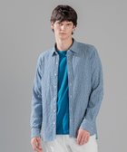 【ジョゼフ オム/JOSEPH HOMME / MEN】のトライジャガード ストライプ ストレッチ レギュラーカラーシャツ ダルブルー系1|ID: prp329100004052748 ipo3291000000027248295