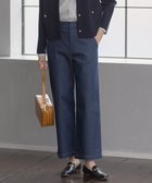 【ジェイ プレス/J.PRESS】の【洗える】ハイパワーデニムツイル ワイド パンツ インディゴ系|ID:prp329100004052784