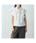 【イェッカ ヴェッカ/YECCA VECCA】のボウタイラッフルブラウス Off White|ID:prp329100004052789