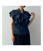 【イェッカ ヴェッカ/YECCA VECCA】のボウタイラッフルブラウス Navy|ID:prp329100004052789