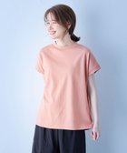 【エニィファム/any FAM】の【UVケア/接触冷感】モックネックフレンチスリーブTシャツ コーラル|ID:prp329100004052831