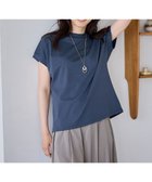 【エニィファム/any FAM】の【UVケア/接触冷感】モックネックフレンチスリーブTシャツ ネイビー|ID: prp329100004052831 ipo3291000000027449902