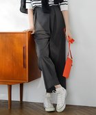 【ジェイ プレス/J.PRESS】の【洗える】ストレッチタイプライター ラップディテール ワイド パンツ チャコール系|ID:prp329100004053064