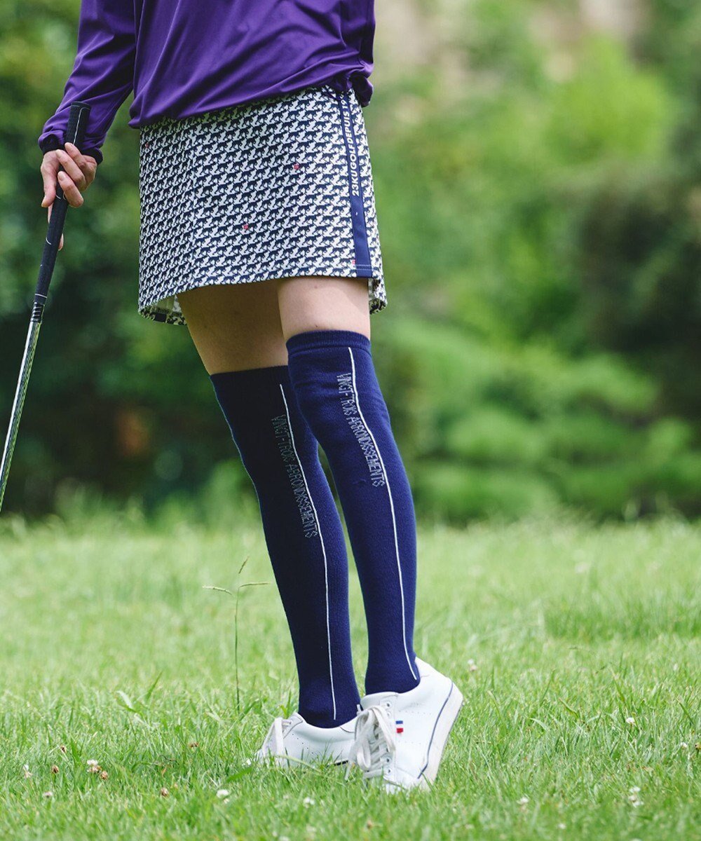 【23区 ゴルフ/NIJYUSANKU GOLF】の【WOMEN】ニーハイソックス インテリア・キッズ・メンズ・レディースファッション・服の通販 founy(ファニー) 　ファッション　Fashion　レディースファッション　WOMEN　ソックス　Socks　レッグウェア　Legwear　クッション　Cushion　ソックス　Socks　ネイビー系|ID: prp329100004053923 ipo3291000000029655516