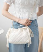 【ウィゴー/WEGO】のサイドリボンキルティングショルダー ホワイト|ID: prp329100004054769 ipo3291000000027287676