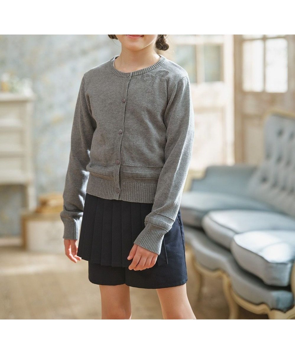 【組曲 / KIDS/KUMIKYOKU】の【110-140㎝】クラシック カーディガン 人気、トレンドファッション・服の通販 founy(ファニー) 　ファッション　Fashion　キッズファッション　Fashion for Kids　トップス・カットソー　Cut & Sew Tops　カーディガン　Cardigan, Knitwear　クラシック　Classic, Timeless Style　ベーシック　Basic, Essential　モチーフ　Motif, Design Theme　リボン　Ribbon, Bow　エレガント 上品　Elegant　夏　Summer　定番　Standard, Basic Item　A/W・秋冬　Autumn/Winter　透かし　Cut-Out, Lacework　 other-1|ID: prp329100004060660 ipo3291000000033640010