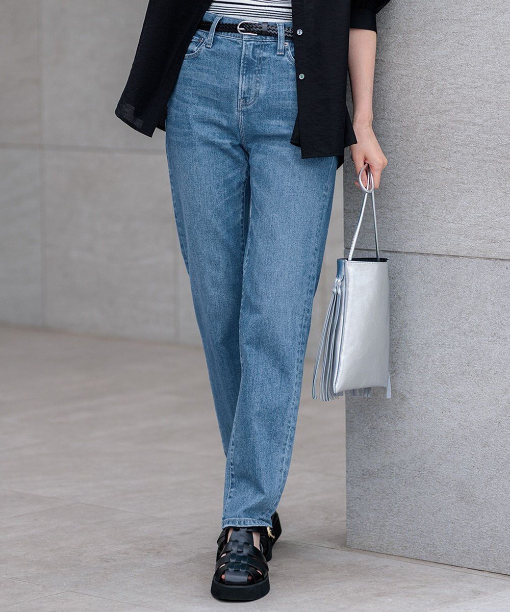【23区/NIJYUSANKU】の【洗える】23区DENIM ボーイズテーパード パンツ インテリア・キッズ・メンズ・レディースファッション・服の通販 founy(ファニー) 　ファッション　Fashion　レディースファッション　Fashion for Women　パンツ　Pants & Trousers　デニムパンツ・ジーンズ・美脚デニム　Denim Jeans & Pants　洗える　Machine Washable　シルケット　Silket, Silky Cotton　ジーンズ　Jeans, Denim Pants　スタイリッシュ　Stylish, Fashionable　ストレッチ　Stretch, Stretchy Fabric　デニム　Denim, Jeans Material　トレンド　Trend, Trending Now　定番　Standard, Basic Item　フィット　Fit, Slim Fit　プリント　Print, Printed Pattern　ポケット　Pocket, Pocket Detail　ワイド　Wide, Wide Fit　A/W・秋冬　Autumn/Winter　S/S・春夏　SS, Spring/Summer, Warm Season　夏　Summer　2024年　2024　2024-2025秋冬・A/W　Autumn/Winter 2024–25 AW24–25　スカイブルー系|ID: prp329100004060698 ipo3291000000030546003
