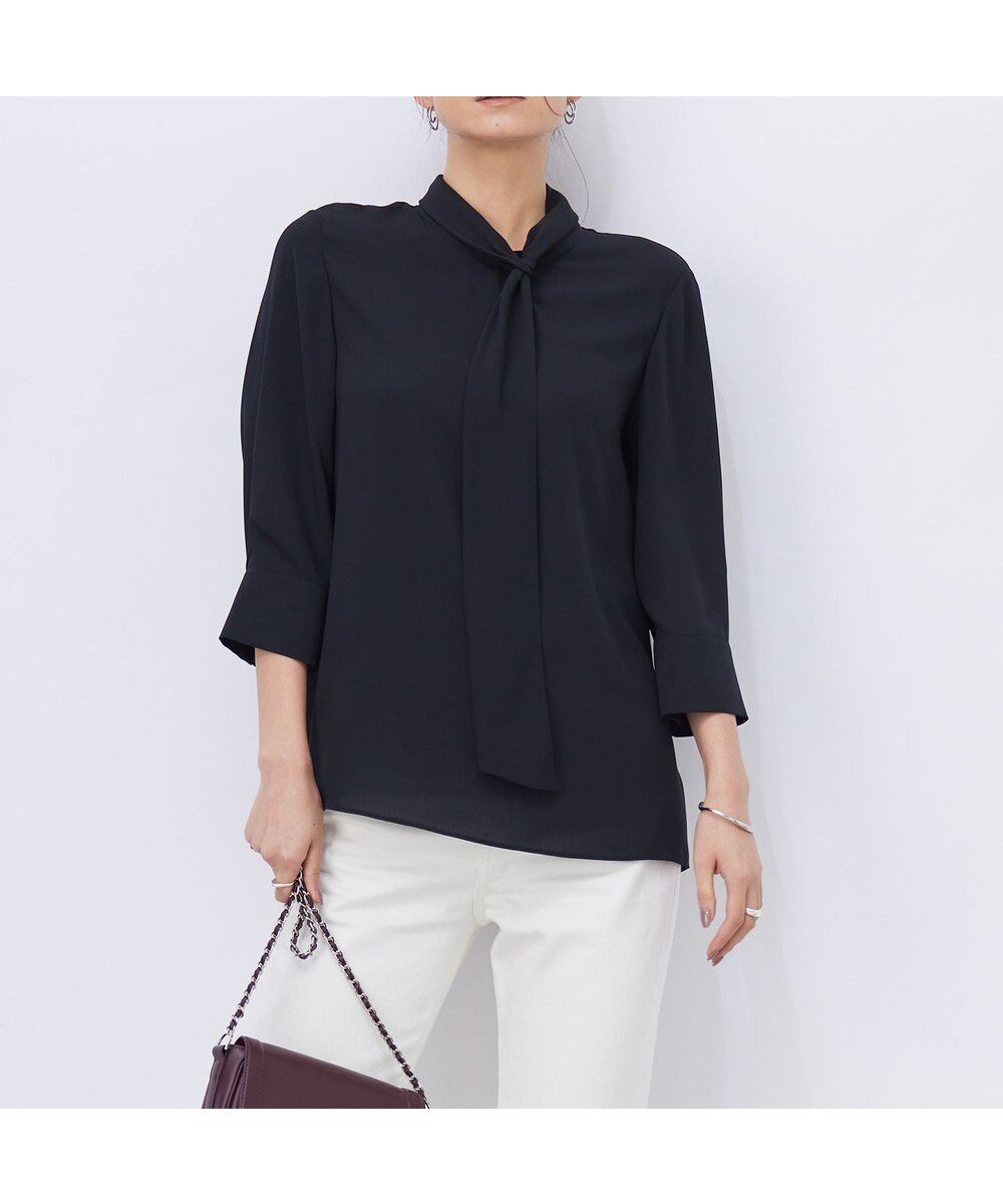 【アイシービー/iCB】の【接触冷感・UVケア・速乾・洗える】BackSatinAmunzen ボウタイブラウス インテリア・キッズ・メンズ・レディースファッション・服の通販 founy(ファニー)  ファッション Fashion レディースファッション Fashion for Women トップス・カットソー Cut & Sew Tops シャツ・ブラウス・オフィスカジュアル Elegant Blouses & Button-Ups インナー Innerwear 春 Spring 洗える Machine Washable サテン Satin, Glossy Fabric ジャケット Jacket, Outerwear 人気 Popular, Best Seller S/S・春夏 SS, Spring/Summer, Warm Season おすすめ Recommended / Our Picks 夏 Summer ブラック系|ID: prp329100004060710 ipo3291000000033684751