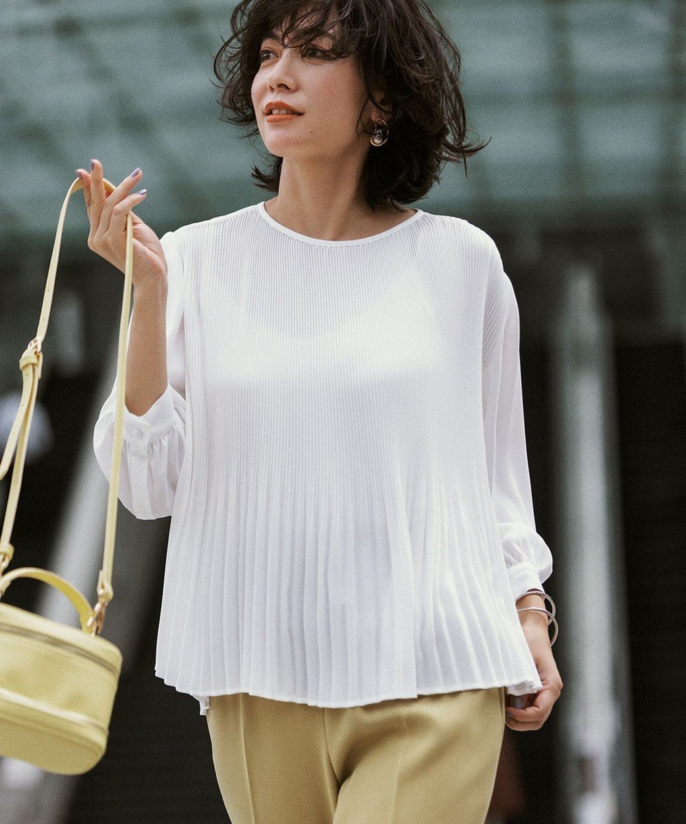 【23区/NIJYUSANKU】の【洗える】ライトバックサテンアムンゼン プリーツ ブラウス 人気、トレンドファッション・服の通販 founy(ファニー) ファッション Fashion レディースファッション Fashion for Women トップス・カットソー Cut & Sew Tops シャツ・ブラウス・オフィスカジュアル Elegant Blouses & Button-Ups 2024年 2024 2024-2025秋冬・A/W Autumn/Winter 2024–25 AW24–25 インナー Innerwear サテン Satin, Glossy Fabric ジャケット Jacket, Outerwear プリーツ Pleats, Pleated ボトム Bottoms, Lower Wear エレガント 上品 Elegant 洗える Machine Washable A/W・秋冬 Autumn/Winter other-1|ID: prp329100004060734 ipo3291000000033684088