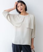 【23区/NIJYUSANKU】の【洗える】ストレッチジョーゼット ケープデザイン カットソー ベージュ系|ID: prp329100004060753 ipo3291000000027345685