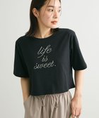 【グリーンパークス/Green Parks】の・swing by ラインストーンロゴショートTEE Black|ID: prp329100004065980 ipo3291000000028463566