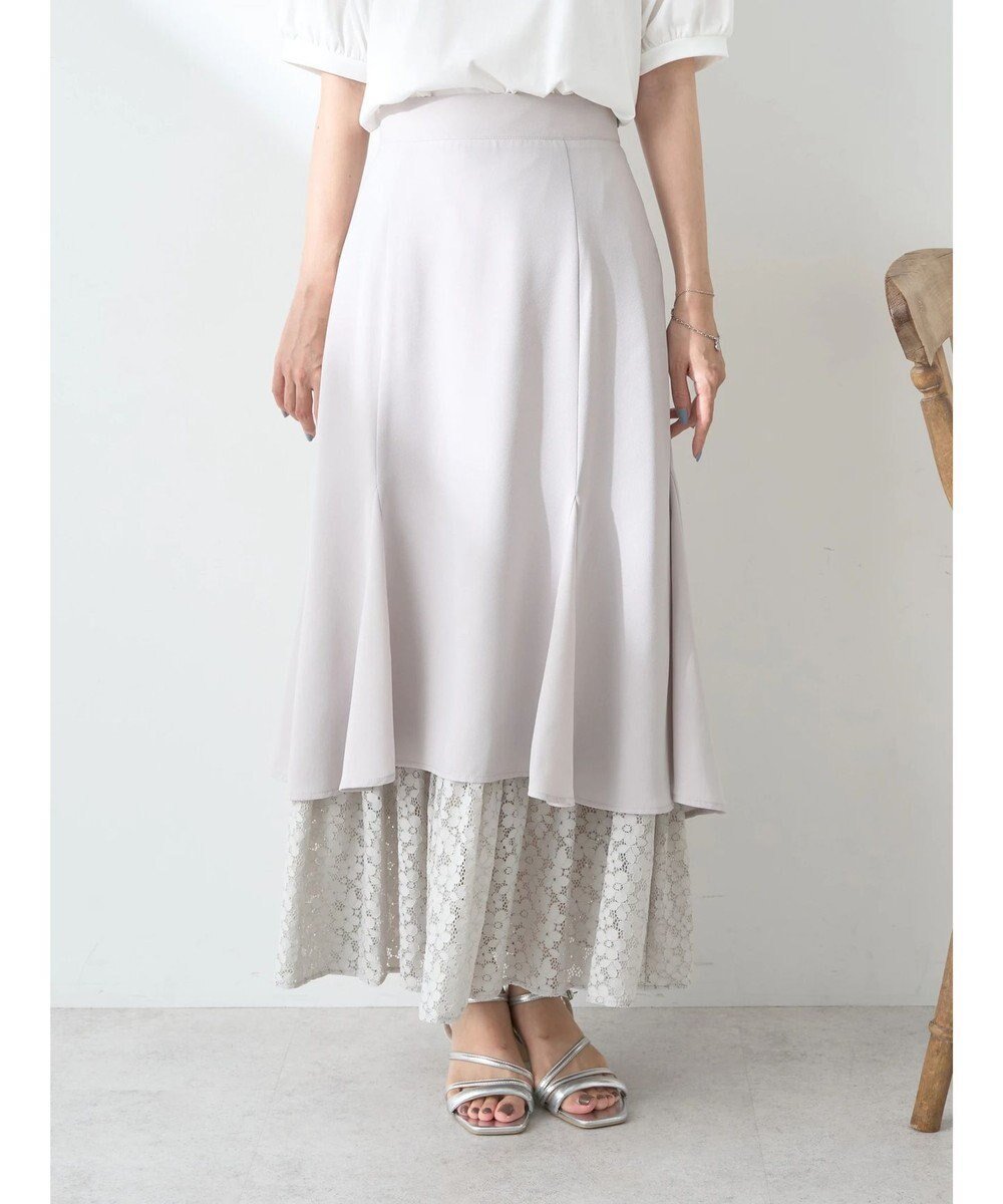 【アースミュージックアンドエコロジー/earth music&ecology】のレースヘムスカート 人気、トレンドファッション・服の通販 founy(ファニー) 　ファッション　Fashion　レディースファッション　Fashion for Women　スカート　Skirts　おすすめ　Recommended / Our Picks　フェミニン　Feminine, Girly　フレア　Flare, Flared　フロント　Front, Front Design　ポケット　Pocket, Pocket Detail　マーメイド　Mermaid, Fishtail Silhouette　レース　Lace, Lace Fabric　エレガント 上品　Elegant　A/W・秋冬　Autumn/Winter　 other-1|ID: prp329100004066012 ipo3291000000033684353