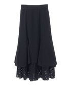 【アースミュージックアンドエコロジー/earth music&ecology】のレースヘムスカート Black|ID: prp329100004066012 ipo3291000000033684355