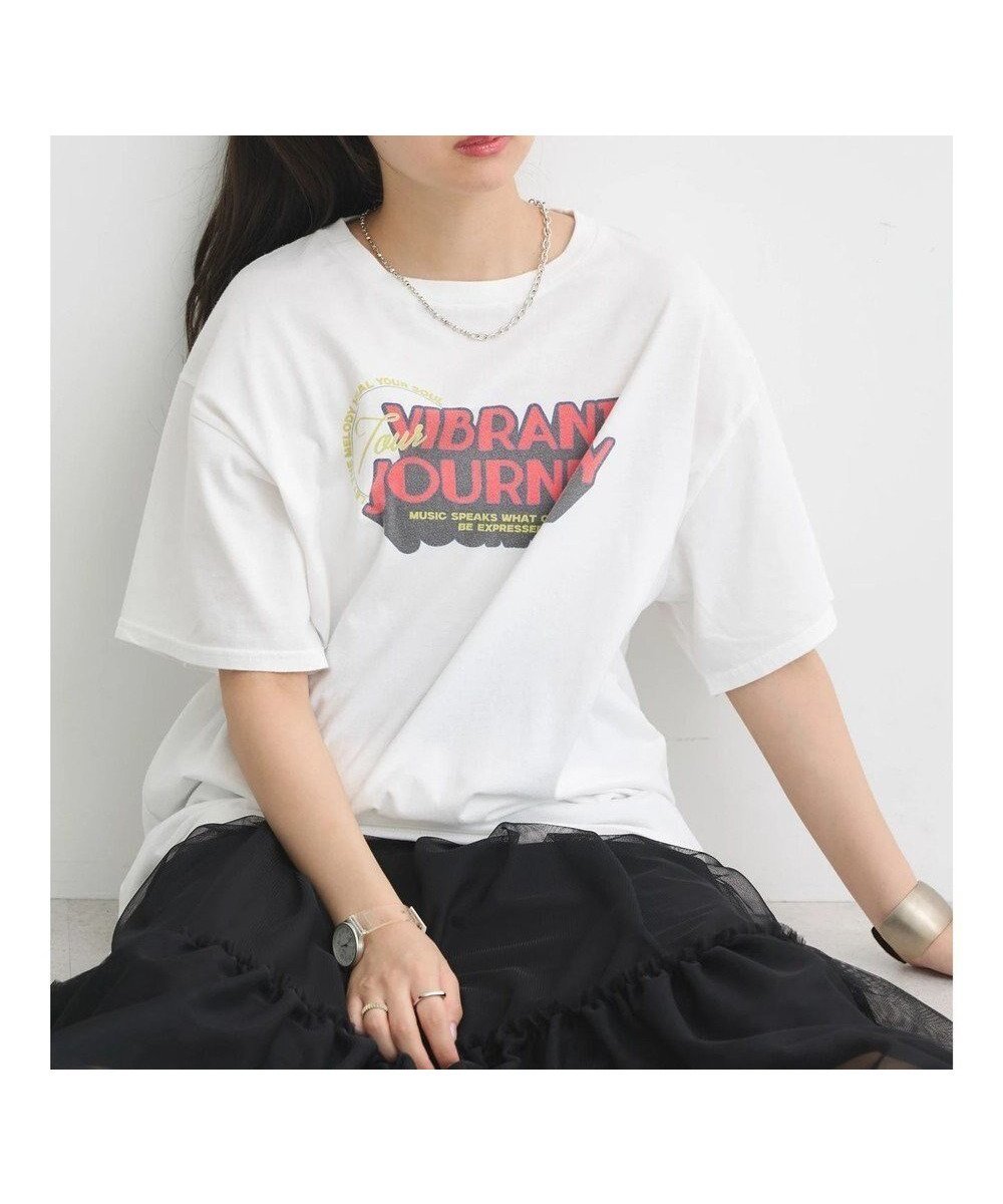 【アースミュージックアンドエコロジー/earth music&ecology】のウ゛ィンテージライクツアーTee インテリア・キッズ・メンズ・レディースファッション・服の通販 founy(ファニー) 　ファッション　Fashion　レディースファッション　WOMEN　トップス・カットソー　Tops/Tshirt　シャツ/ブラウス　Shirts/Blouses　ロング / Tシャツ　T-Shirts　カットソー　Cut and Sewn　A/W・秋冬　Aw・Autumn/Winter・Fw・Fall-Winter　カットソー　Cut And Sew　フロント　Front　プリント　Print　ベーシック　Basic　ボトム　Bottom　ポケット　Pocket　リラックス　Relax　ワイド　Wide　人気　Popularity　Off White|ID: prp329100004066025 ipo3291000000027405828