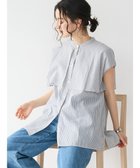 【クラフトスタンダードブティック/CRAFT STANDARD BOUTIQUE】のインド綿フリルブラウス Stripe Gray|ID: prp329100004068960 ipo3291000000027836928