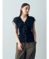 【イェッカ ヴェッカ/YECCA VECCA】のチュールラッフルノースリーブカーディガン 人気、トレンドファッション・服の通販 founy(ファニー) ファッション Fashion レディースファッション WOMEN トップス・カットソー Tops/Tshirt カーディガン Cardigans キャミソール / ノースリーブ No Sleeves NEW・新作・新着・新入荷 New Arrivals A/W・秋冬 Aw・Autumn/Winter・Fw・Fall-Winter おすすめ Recommend カーディガン Cardigan スリーブ Sleeve ノースリーブ No Sleeve フィット Fit フレンチ French ポケット Pocket |ID:prp329100004077867