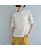 【アンフィーロ 自由区/UNFILO】の【接触冷感/UVカット】ストレッチ ベロアTシャツ クリーム|ID:prp329100004078205