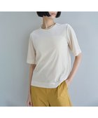 【アンフィーロ 自由区/UNFILO】の【接触冷感/UVカット】ストレッチ ベロアTシャツ クリーム|ID: prp329100004078205 ipo3291000000029654163