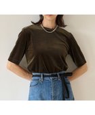 【アンフィーロ 自由区/UNFILO】の【接触冷感/UVカット】ストレッチ ベロアTシャツ ブラウン|ID: prp329100004078205 ipo3291000000033417001