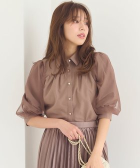 【フェルゥ/Feroux】 【先行予約・洗える】袖チュールブラウス人気、トレンドファッション・服の通販 founy(ファニー) ファッション Fashion レディースファッション WOMEN トップス・カットソー Tops/Tshirt シャツ/ブラウス Shirts/Blouses NEW・新作・新着・新入荷 New Arrivals A/W・秋冬 Aw・Autumn/Winter・Fw・Fall-Winter インナー Inner シャーリング Shirring チュール Tulle トレンド Trend フェミニン Feminine 洗える Washable |ID:prp329100004078261