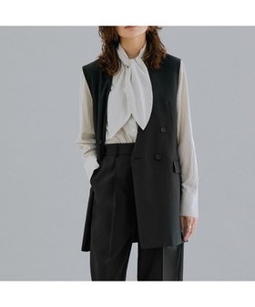 【アイシービー/iCB】 【洗える】 ウールマットウース ノーカラージレ人気、トレンドファッション・服の通販 founy(ファニー) ファッション Fashion レディースファッション WOMEN アウター Coat Outerwear トップス・カットソー Tops/Tshirt ベスト/ジレ Gilets/Vests 洗える Washable ショート Short ジャケット Jacket ストレッチ Stretch セットアップ Set Up ダブル Double ベスト Vest 楽ちん Easy A/W・秋冬 Aw・Autumn/Winter・Fw・Fall-Winter 2022年 2022 再入荷 Restock/Back In Stock/Re Arrival 2022-2023秋冬・A/W Aw/Autumn/Winter//Fw/Fall-Winter/2022-2023 おすすめ Recommend エレガント 上品 Elegant |ID:prp329100004080983