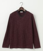 【ジョセフ アブード/JOSEPH ABBOUD / MEN】の【オーガニックコットン/JAPANファブリック】スラブインレイ Vネック 長袖 Tシャツ ワイン系|ID: prp329100004086508 ipo3291000000027656280