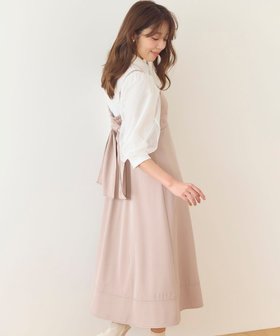 【フェルゥ/Feroux】の【洗える】バックリボン キャミワンピース 人気、トレンドファッション・服の通販 founy(ファニー) ファッション Fashion レディースファッション WOMEN ワンピース Dress キャミワンピース No Sleeve Dresses A/W・秋冬 Aw・Autumn/Winter・Fw・Fall-Winter インナー Inner オーガンジー Organdy カットソー Cut And Sew キャミワンピース Cami Dress シンプル Simple トレンド Trend バランス Balance リボン Ribbon ワーク Work 洗える Washable |ID:prp329100004086746