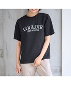 【エニィファム/any FAM】の【WEB限定/UVカット/吸水速乾/接触冷感】ジョーゼットロゴ半袖Tシャツ ブラック|ID:prp329100004088220