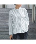 【自由区/JIYU-KU】の【スタイリストコラボ・洗える】SOMELOSバンドカラー シャツ ボトルグリーンストライプ|ID: prp329100004088235 ipo3291000000031968259