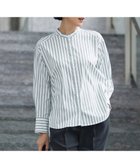 【自由区/JIYU-KU】の【スタイリストコラボ・洗える】SOMELOSバンドカラー シャツ 人気、トレンドファッション・服の通販 founy(ファニー) ファッション Fashion レディースファッション Fashion for Women トップス・カットソー Cut & Sew Tops シャツ・ブラウス・オフィスカジュアル Elegant Blouses & Button-Ups 洗える Machine Washable カフス Cuff Design コラボ Collaboration, Collab ジャケット Jacket, Outerwear ストライプ Stripe, Striped Pattern ストレッチ Stretch, Stretchy Fabric スリット Slit, Slit Detail 雑誌 Magazine, Fashion Magazine ダブル Double, Double-Breasted 定番 Standard, Basic Item フロント Front, Front Design 無地 Plain, Solid Color A/W・秋冬 Autumn/Winter thumbnail ボトルグリーンストライプ|ID: prp329100004088235 ipo3291000000033711120