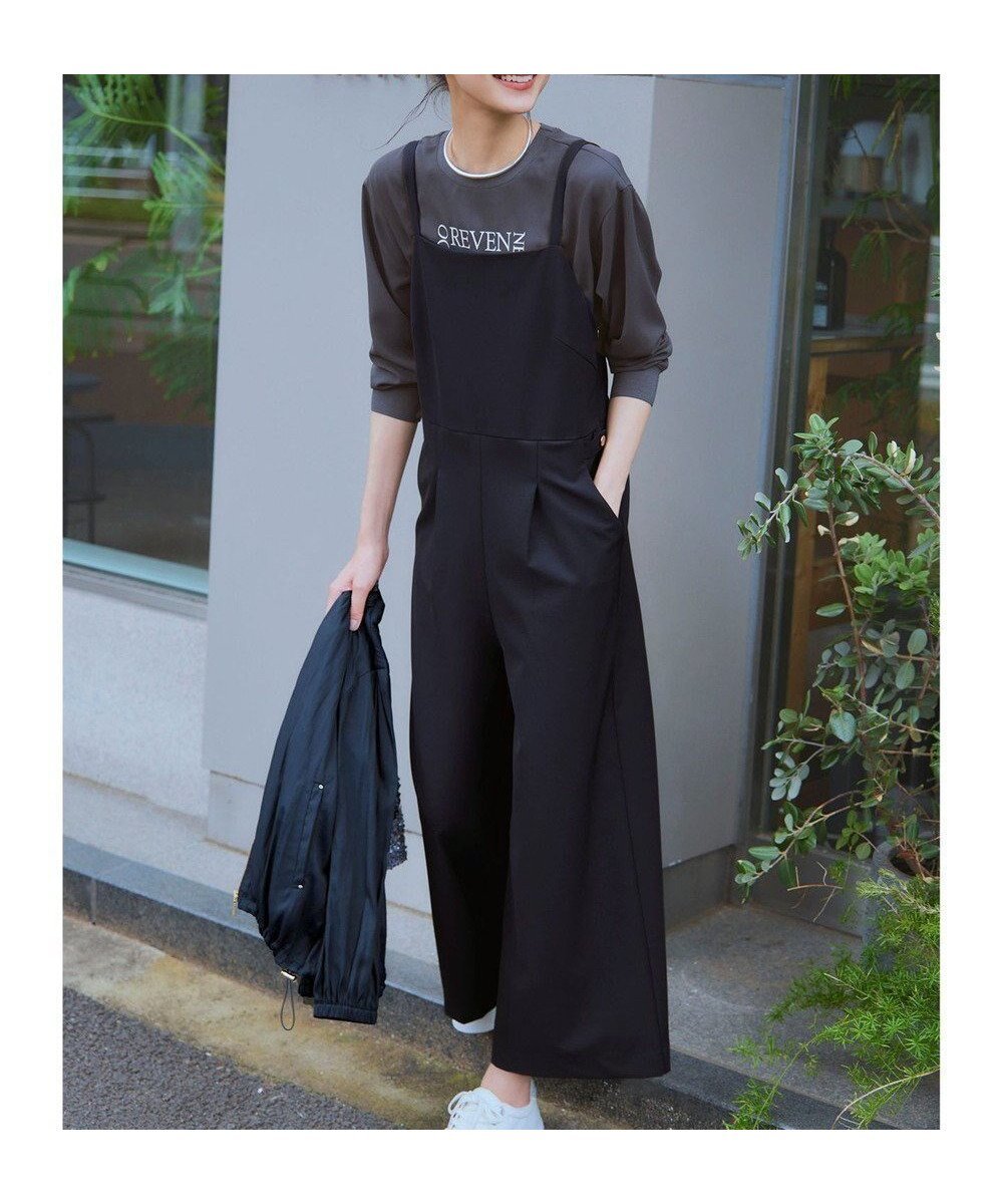 【エニィ スィス/any SiS】の【洗える】オールインワン サロペット 人気、トレンドファッション・服の通販 founy(ファニー) 　ファッション　Fashion　レディースファッション　WOMEN　ワンピース　Dress　オールインワン ワンピース　All In One Dress　サロペット　Salopette　インナー　Inner　洗える　Washable　サロペット　Overalls　シャーリング　Shirring　ジャケット　Jacket　スクエア　Square　ツイル　Twill　トレンド　Trend　フェミニン　Feminine　ポケット　Pocket　冬　Winter　A/W・秋冬　Aw・Autumn/Winter・Fw・Fall-Winter　おすすめ　Recommend　エレガント 上品　Elegant　ビジネス 仕事 通勤　Business　 other-1|ID: prp329100004089955 ipo3291000000027783586